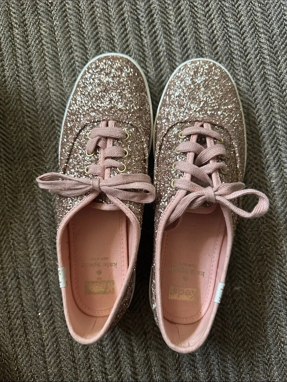 Keds Kids Glitter Sneakers in Rose Gold